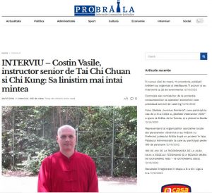 Pro Braila interviu Costin Vasile Tai Chi Chuan Simplitao