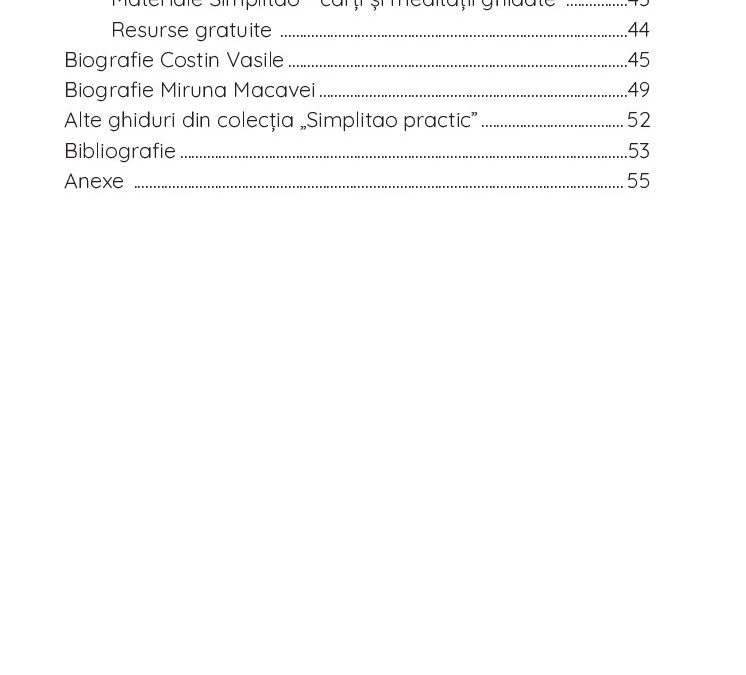 Surasul armoniei interioare – cuprins 2